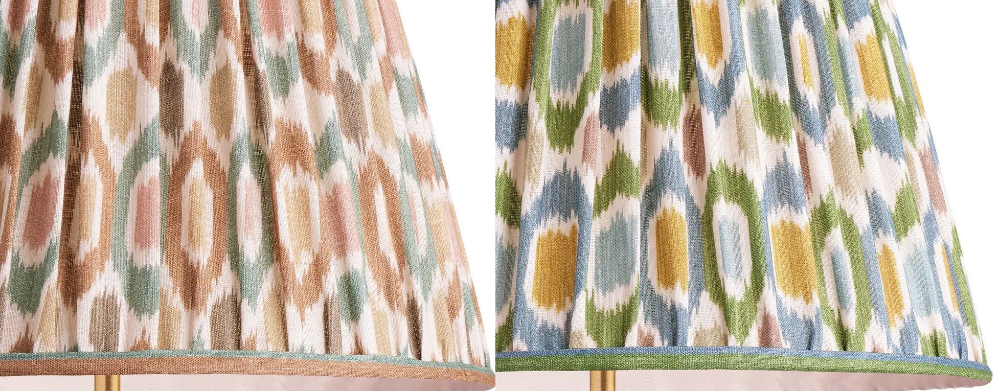 small ikat spot teal green